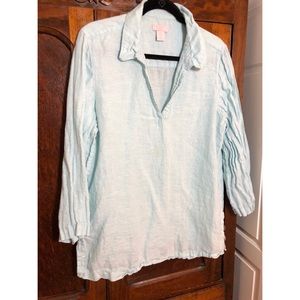 Linen pull over blouse